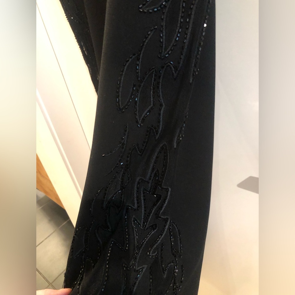 COPY - 2 PC Nygard Dress Pant & Jkt 12 Set Black w Sequinned Flame Detail on Pa… - Picture 14 of 16